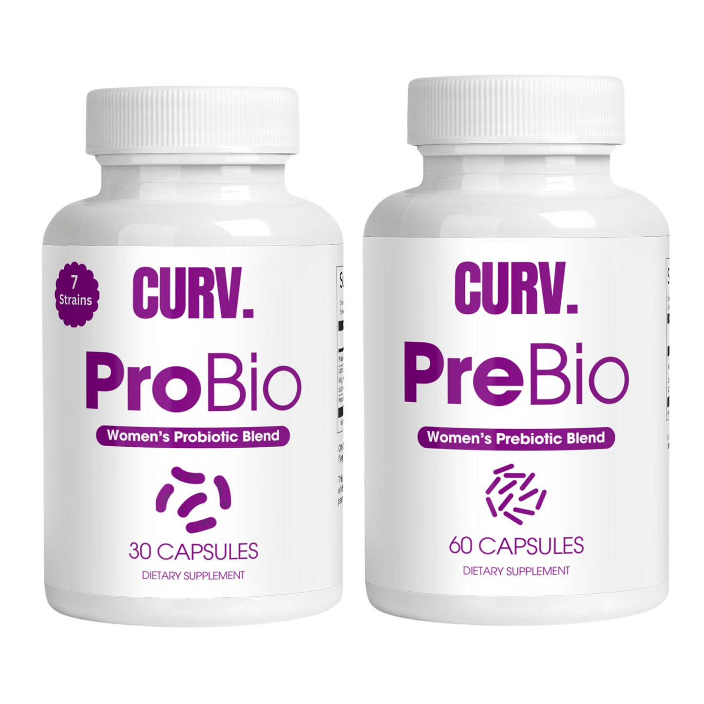 Curv Women's Prebiotic + Probiotic Value Bundle | Digestion, Skin and Mood Supplement